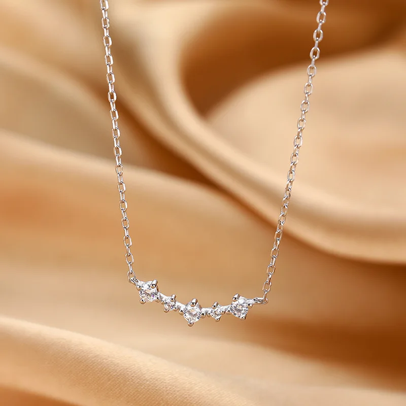 925 Sterling Silver Zircon Pendant Necklace For Women Clavicle Chain Student Party Jewelry dz142
925 Sterling Silver Zircon Pendant Necklace For Women Clavicle Chain Student Party Jewelry dz142