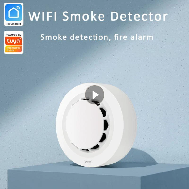 Беспроводной смарт-датчик дыма Tuya, Wi-Fi Смарт-датчик дыма для дома, система охранной сигнализации, умное приложение
Беспроводной смарт-датчик дыма Tuya, Wi-Fi Смарт-датчик дыма для дома, система охранной сигнализации, умное приложение