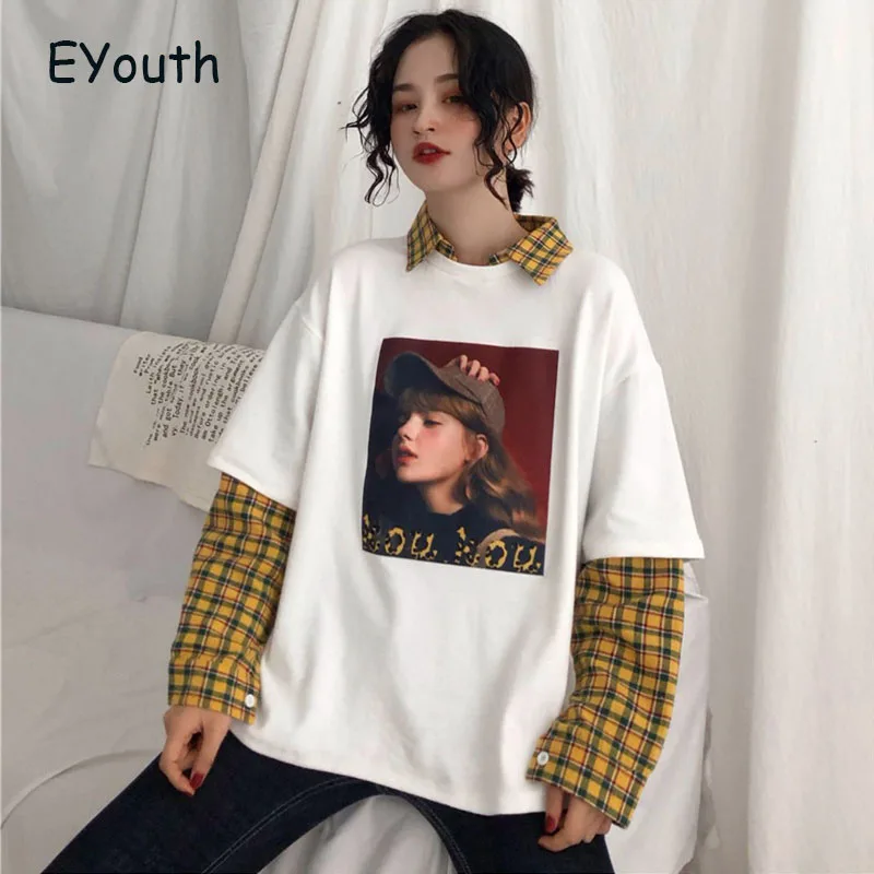 Hoodies Women Autumn Trendy Harajuku Large Size Printed All-match Patchwork 2020 Streetwear Loose Thin Womens Clothing Ulzzang
Hoodies Women Autumn Trendy Harajuku Large Size Printed All-match Patchwork 2020 Streetwear Loose Thin Womens Clothing Ulzzang