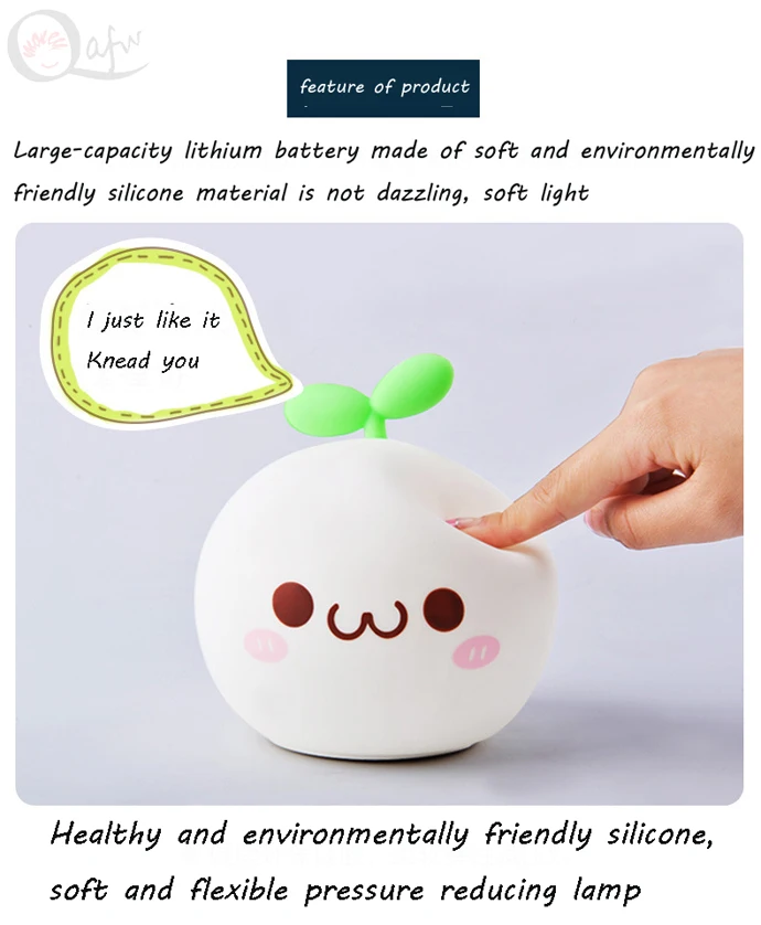 Cute night light USB LED night light soft silicone touch sensor cartoon 5V 1200 mAh 8 hours working kids BP-D-PPD-U
Cute night light USB LED night light soft silicone touch sensor cartoon 5V 1200 mAh 8 hours working kids BP-D-PPD-U