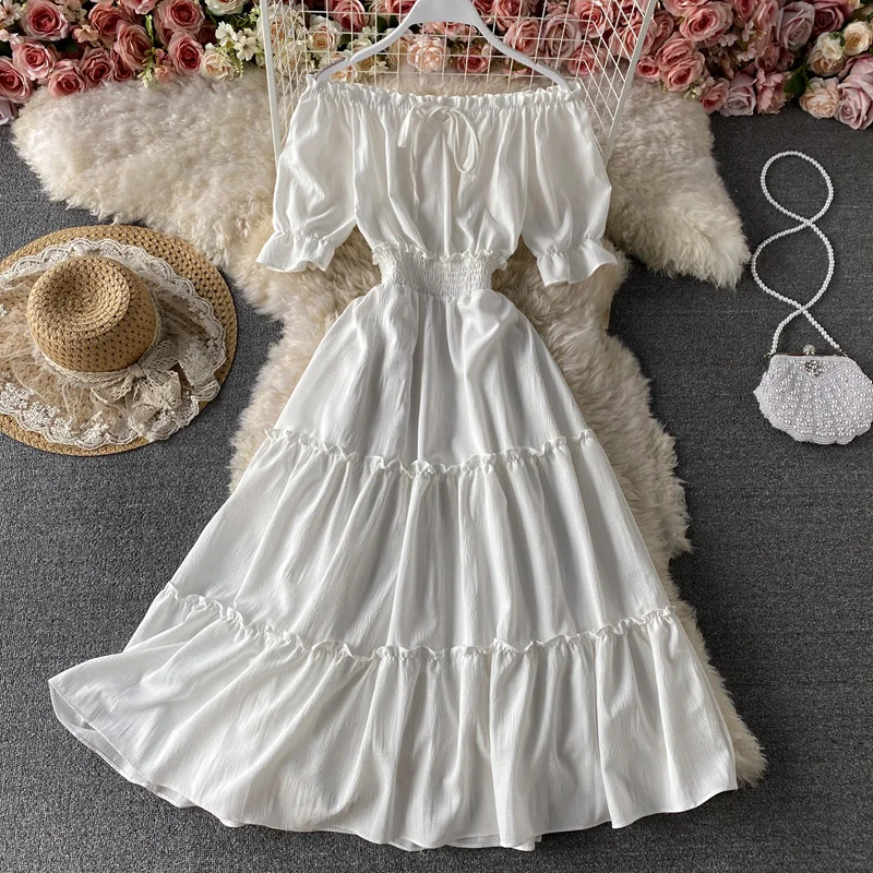 Off Shoulder Dress Boho White Dress Woman Midi Elegant Summer Beach Party Sexy Ladies Dresses For Women 2021 Korean Puff Sleeve
Off Shoulder Dress Boho White Dress Woman Midi Elegant Summer Beach Party Sexy Ladies Dresses For Women 2021 Korean Puff Sleeve