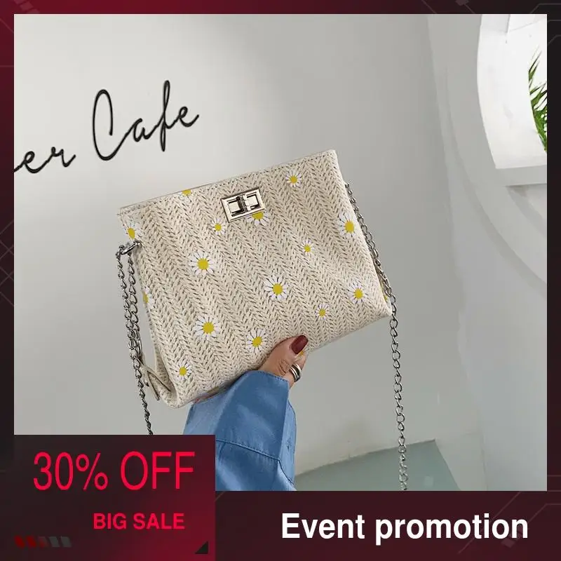 Women bag 2020 fashion luxury plant woven shoulder messenger bag perfume cosmetics embroidered small daisy messenger coin purse
Women bag 2020 fashion luxury plant woven shoulder messenger bag perfume cosmetics embroidered small daisy messenger coin purse