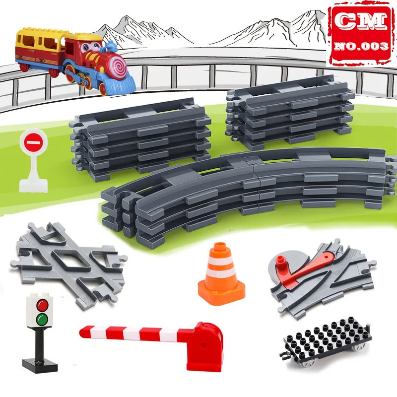 Railway Transport Assemble Big Building Blocks Track Set Compatible Toy Bricks Train Home Interactive Toys For Children Gift
Railway Transport Assemble Big Building Blocks Track Set Compatible Toy Bricks Train Home Interactive Toys For Children Gift