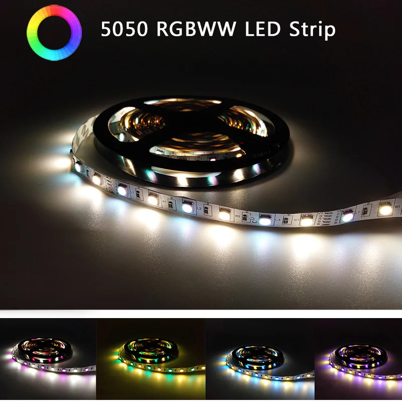 5 м 10 15 RGBW/RGBWW RGB 5050 60 Светодиодный s светодиодный полосы светильник Luces DC12V гибкая
