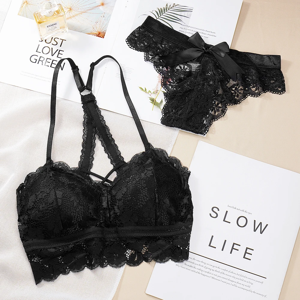 Women's Underwear Set Sexy Beauty Back Bra Lace Push-up Bras and Panty Sets Hollow Embroidery Lingerie Intimates
Women's Underwear Set Sexy Beauty Back Bra Lace Push-up Bras and Panty Sets Hollow Embroidery Lingerie Intimates