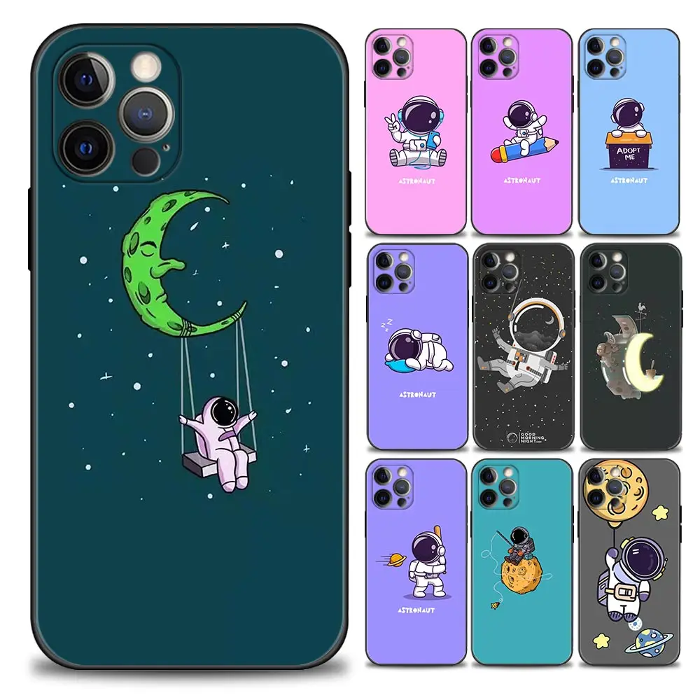 Cute Cartoon Astronaut Phone Case for iPhone 11 12 13 Pro Max 7 8 SE XR XS Max 5 5s 6 6s Plus Soft Silicone Cover Coque Funda
Cute Cartoon Astronaut Phone Case for iPhone 11 12 13 Pro Max 7 8 SE XR XS Max 5 5s 6 6s Plus Soft Silicone Cover Coque Funda