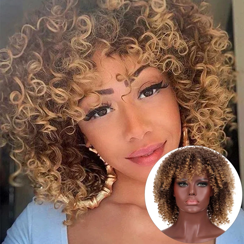 DIANQI Short Hair Afro Kinky Curly Wigs For Black Women African Synthetic Ombre Yellow Cosplay High Temperature Wigs
DIANQI Short Hair Afro Kinky Curly Wigs For Black Women African Synthetic Ombre Yellow Cosplay High Temperature Wigs