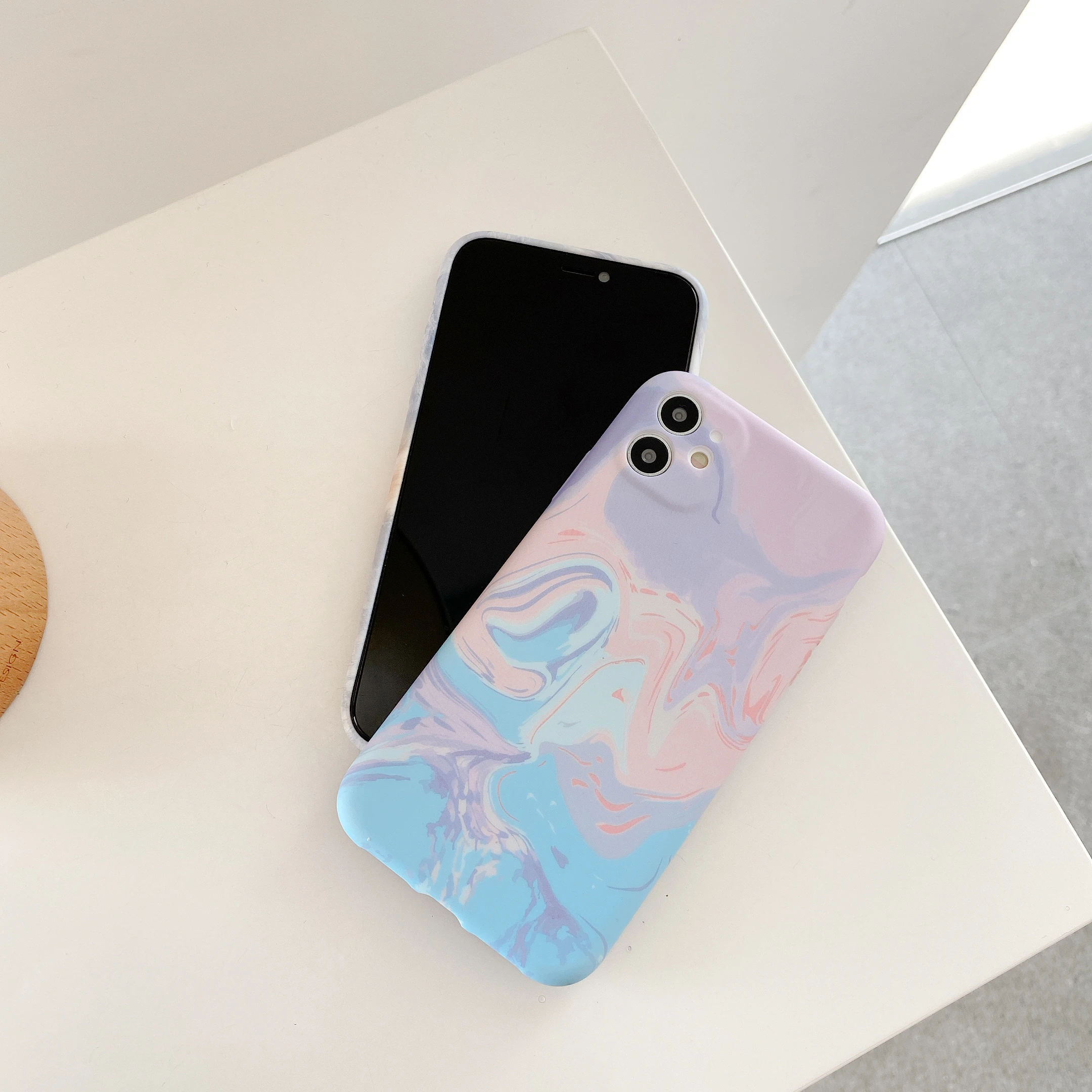 Чехол-накладка для iPhone 13Pro Max XR X 7 8Plus 12 Pro 11 с мраморной текстурой | Мобильные