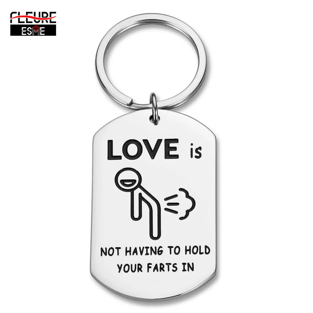 

Boyfriend Girlfriend Gift Keychain for Husband Wife Couple Keyring for Fiance Fiance Family Rude Character Valentine Gift