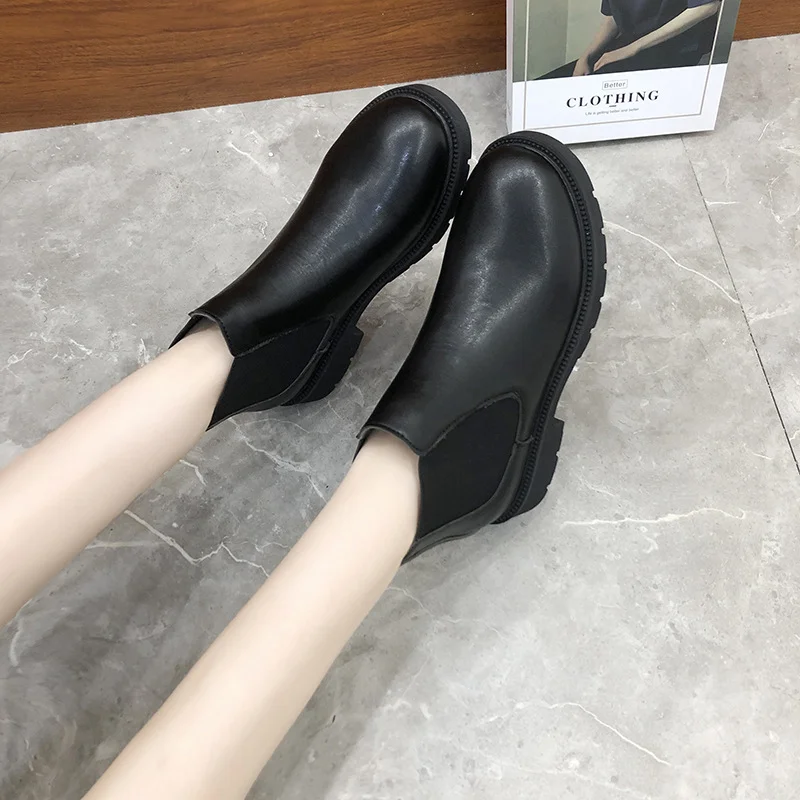 Chelsea Boots Chunky Boots Women Winter Shoes PU Leather Plush Ankle Boots Black Female Autumn Fashion Platform Booties Zapatos
Chelsea Boots Chunky Boots Women Winter Shoes PU Leather Plush Ankle Boots Black Female Autumn Fashion Platform Booties Zapatos