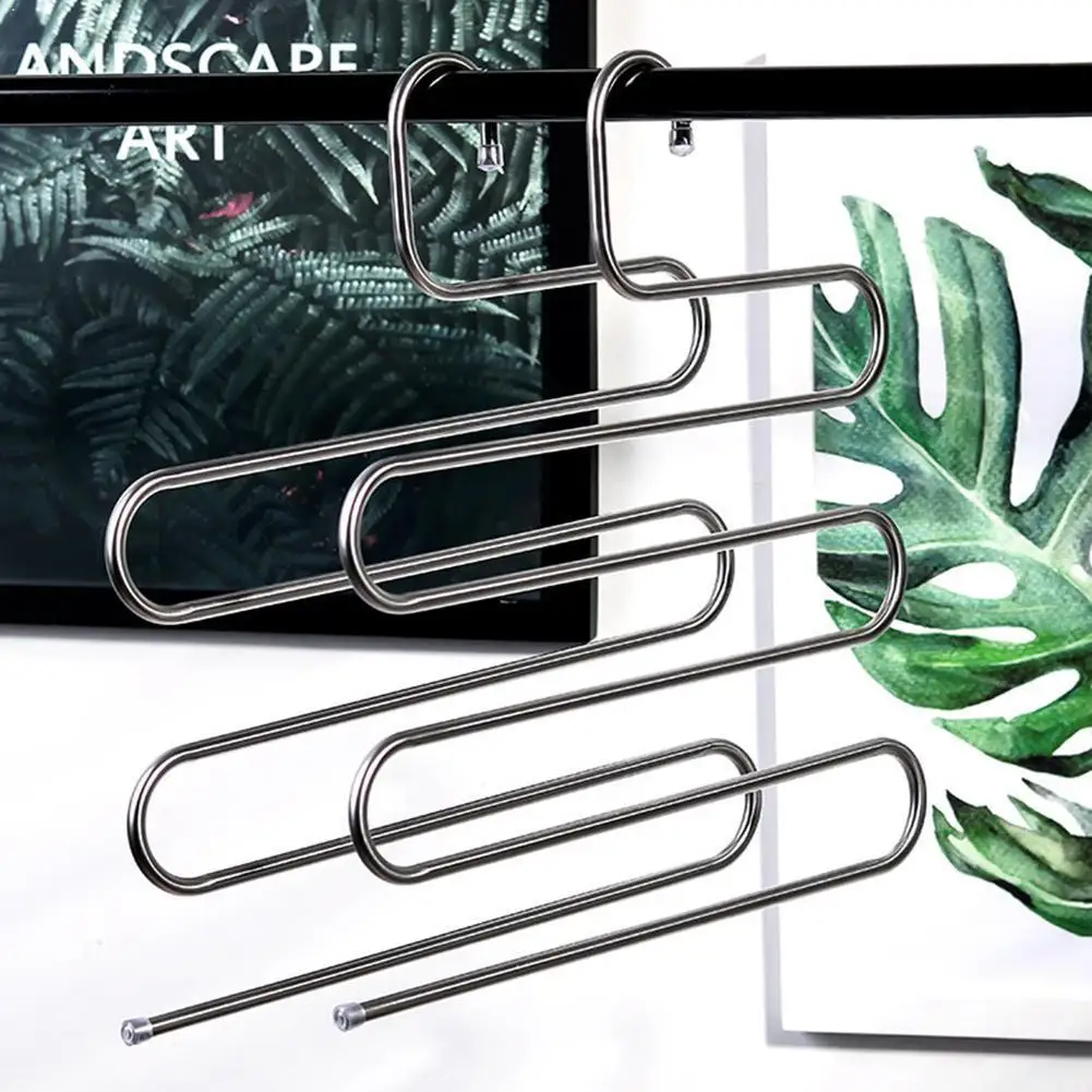 1PC steel pants rack S Shape Clothes Hangers Pants Storage Hangers Cloth Rack Multilayer Storage Closet Organizer
1PC steel pants rack S Shape Clothes Hangers Pants Storage Hangers Cloth Rack Multilayer Storage Closet Organizer