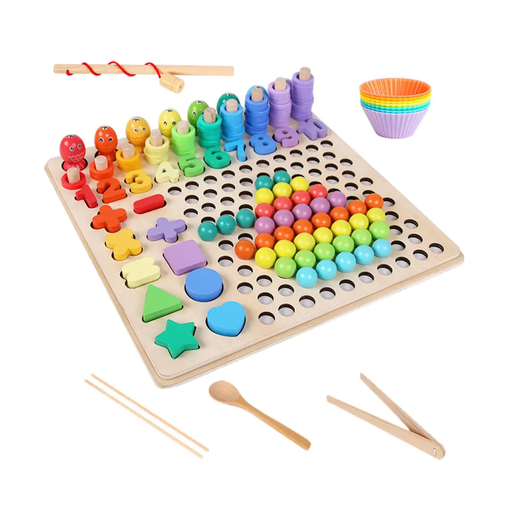 Kids Multifunctional Clip Beads Games Wooden Toys Fishing Games Early Learning Toys Logarithmic Board Games
Kids Multifunctional Clip Beads Games Wooden Toys Fishing Games Early Learning Toys Logarithmic Board Games