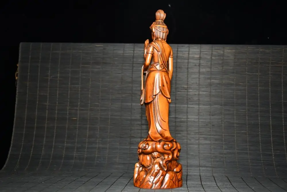 Home Decor 10" China Collection Old Boxwood Guanyin Bodhisattva Statue Avalokitesvara Amitabha statue
Home Decor 10" China Collection Old Boxwood Guanyin Bodhisattva Statue Avalokitesvara Amitabha statue