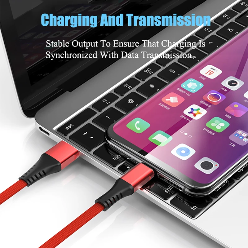 Кабель USB Type-C для быстрой зарядки и передачи данных 30 см | Мобильные телефоны