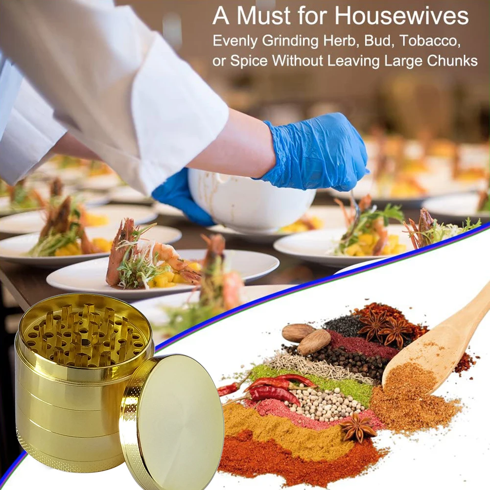 Durable Zinc Fine Spice Herb Grinder with Cleaning Brush & Scraper for Dry Herb and Tobacco - 5 Layers,55 mm * 55 mm
Durable Zinc Fine Spice Herb Grinder with Cleaning Brush & Scraper for Dry Herb and Tobacco - 5 Layers,55 mm * 55 mm
