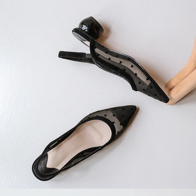 ISNOM New Women Shoes Dot Mesh Ladies Sandals Round Heels Shoes Woman Slingback Pointed toe Women's Sandals Dress Shoes High
ISNOM New Women Shoes Dot Mesh Ladies Sandals Round Heels Shoes Woman Slingback Pointed toe Women's Sandals Dress Shoes High