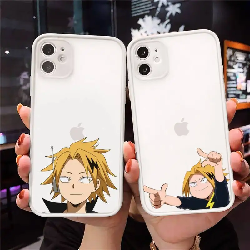 Anime My Hero Academia denki kaminari Phone Case For iPhone 12 11 Mini Pro XR XS Max 7 8 Plus X Matte transparent White Cover
Anime My Hero Academia denki kaminari Phone Case For iPhone 12 11 Mini Pro XR XS Max 7 8 Plus X Matte transparent White Cover