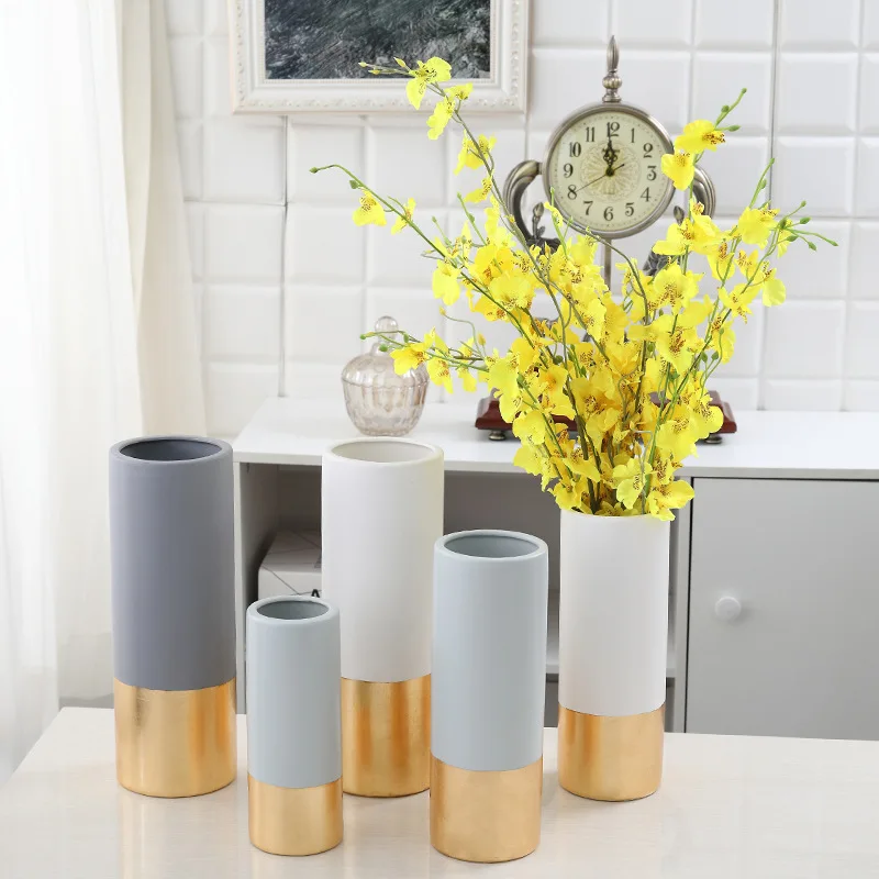 Nordic Mediterranean minimalist modern ceramic vase living room white grey home decoration flower arranging device set of three
Nordic Mediterranean minimalist modern ceramic vase living room white grey home decoration flower arranging device set of three