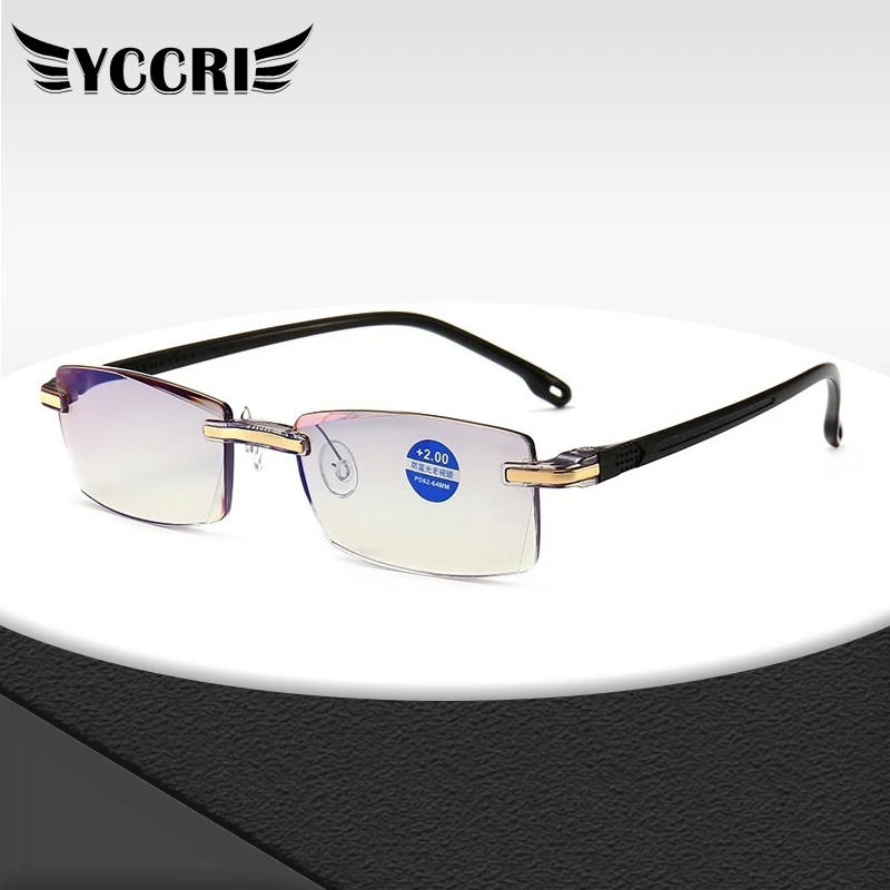 CRSD New Anti-Blu-ray Eyeglasses Frameless Reading Glasses Diamond Cut Edge Fashion Reading Glasses +1 +1.5 +2 +2.5 +3 +3.5 +4.0
CRSD New Anti-Blu-ray Eyeglasses Frameless Reading Glasses Diamond Cut Edge Fashion Reading Glasses +1 +1.5 +2 +2.5 +3 +3.5 +4.0