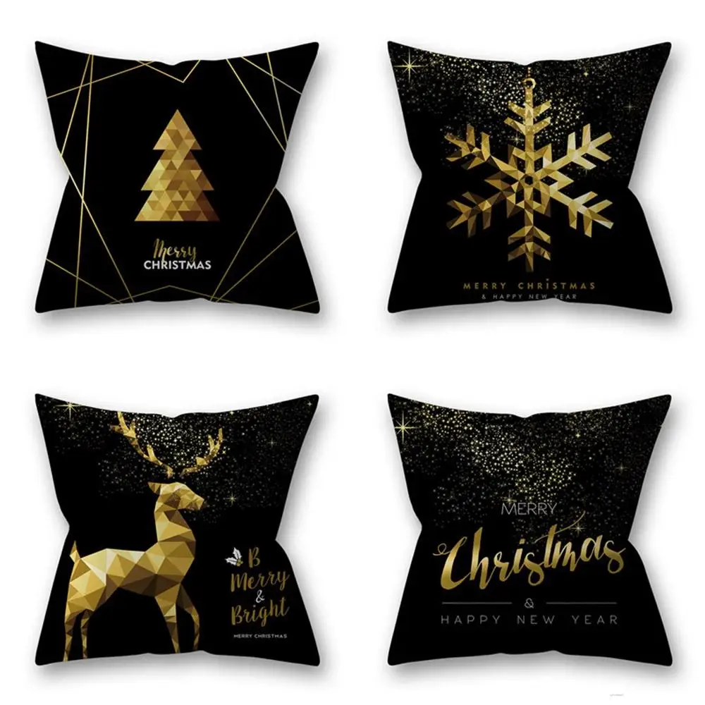 New Christmas Pillow Case Black Gold Snowflake Christmas Tree Deer Holiday Home Decoration Pillow Case Pillow Case
New Christmas Pillow Case Black Gold Snowflake Christmas Tree Deer Holiday Home Decoration Pillow Case Pillow Case