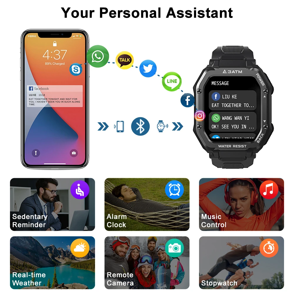 Smartwatch 2021 Nordic nRF52840 1.69" Watch For Men Outdoor Sports Waterproof Fitness Tracker Blood Pressure Monitor Smart Watch
Smartwatch 2021 Nordic nRF52840 1.69" Watch For Men Outdoor Sports Waterproof Fitness Tracker Blood Pressure Monitor Smart Watch
