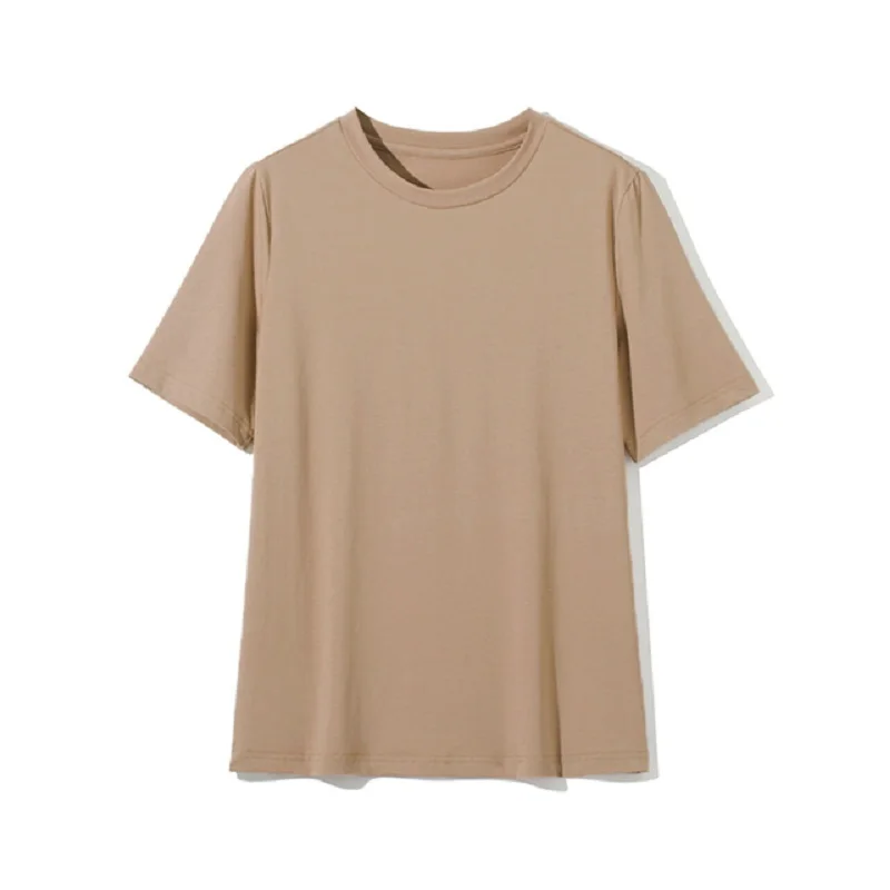 ECTIC2021 Summer Ladies Loose Casual Pure Cotton Basic T-Shirt ShorT-Sleeved Knitted T-Shirt Women Solid Color T-Shirt Ladies
ECTIC2021 Summer Ladies Loose Casual Pure Cotton Basic T-Shirt ShorT-Sleeved Knitted T-Shirt Women Solid Color T-Shirt Ladies