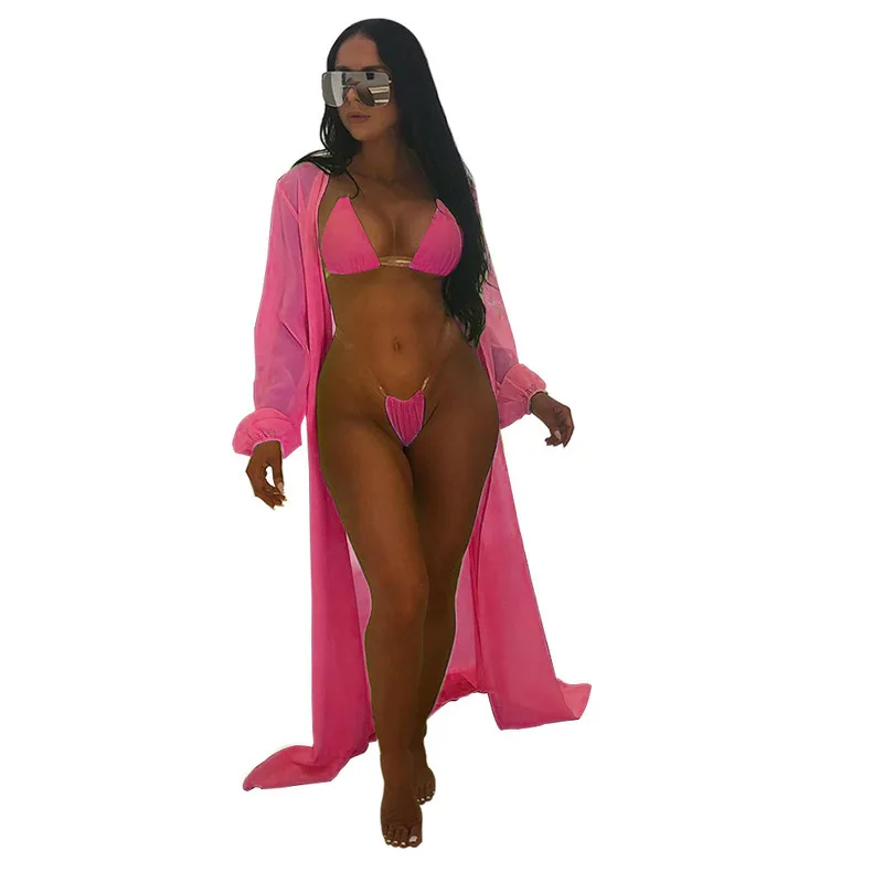 Neon Solid Sexy 3 Piece Set Women Sleeveless Backless Bra Top + Full Sleeve Loose Long Coat + Shorts Summer Beach Matching Sets
Neon Solid Sexy 3 Piece Set Women Sleeveless Backless Bra Top + Full Sleeve Loose Long Coat + Shorts Summer Beach Matching Sets