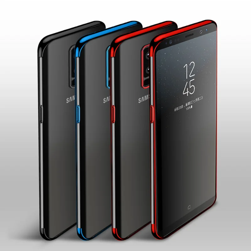 Роскошный мягкий ТПУ чехол с покрытием 3 в 1 для Samsung Galaxy S8 S9 Plus A3 A5 J3 J5 J7 2016 2017 Grand Prime
