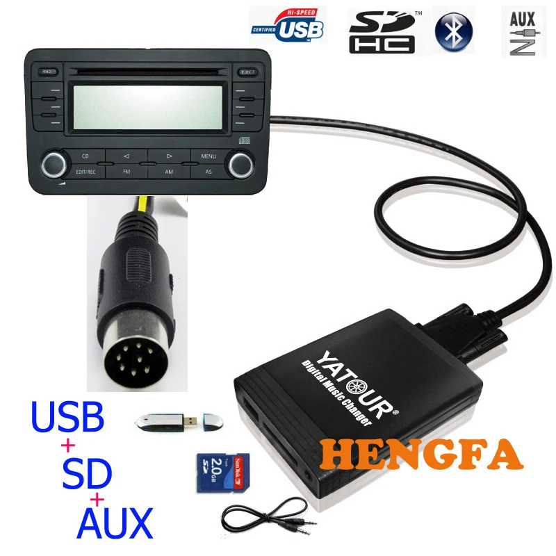 Фото Автомобильный цифровой музыкальный адаптер Yatour USB MP3 AUX для Volvo HU xxx C70 S40 S60 S80 XC70 V70(Aliexpress на русском)