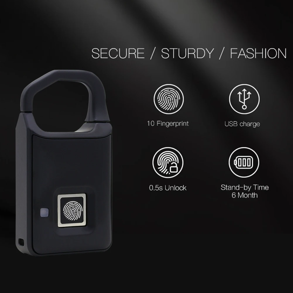 Security Keyless USB Rechargeable Door Lock Fingerprint Smart Padlock Quick Unlock Travel Box Student Dormitory Anti-theft
Security Keyless USB Rechargeable Door Lock Fingerprint Smart Padlock Quick Unlock Travel Box Student Dormitory Anti-theft