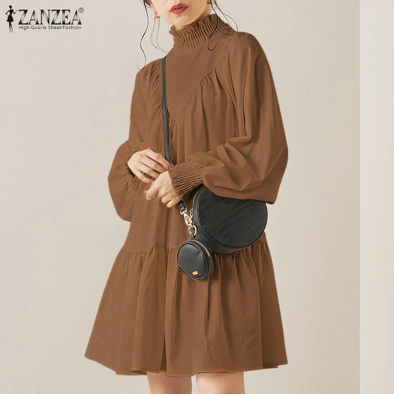 Винтажное осеннее платье ZANZEA, винтажное платье с оборками, повседневное уличное платье для вечеринки, сарафан с высоким воротником и длинны...
Винтажное осеннее платье ZANZEA, винтажное платье с оборками, повседневное уличное платье для вечеринки, сарафан с высоким воротником и длинны...