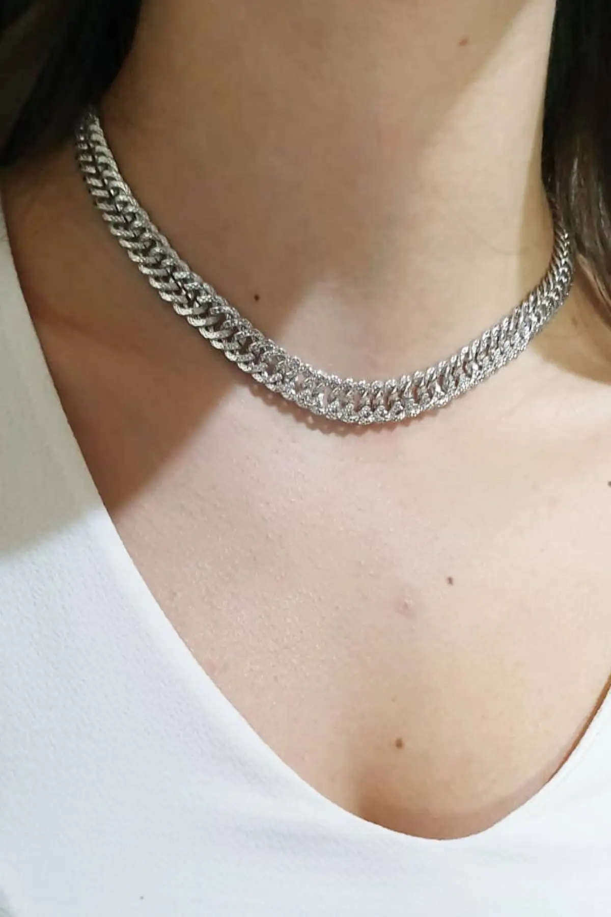 Women's Shiny Chain Necklace Silver
Women's Shiny Chain Necklace Silver