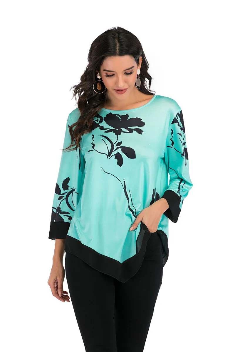 Plus Size Tops Pullovers Female Floral Print T Shirt Spring Autumn Casual O-Neck Women Tops Tee Irregular T Shirt Large Size 5XL
Plus Size Tops Pullovers Female Floral Print T Shirt Spring Autumn Casual O-Neck Women Tops Tee Irregular T Shirt Large Size 5XL