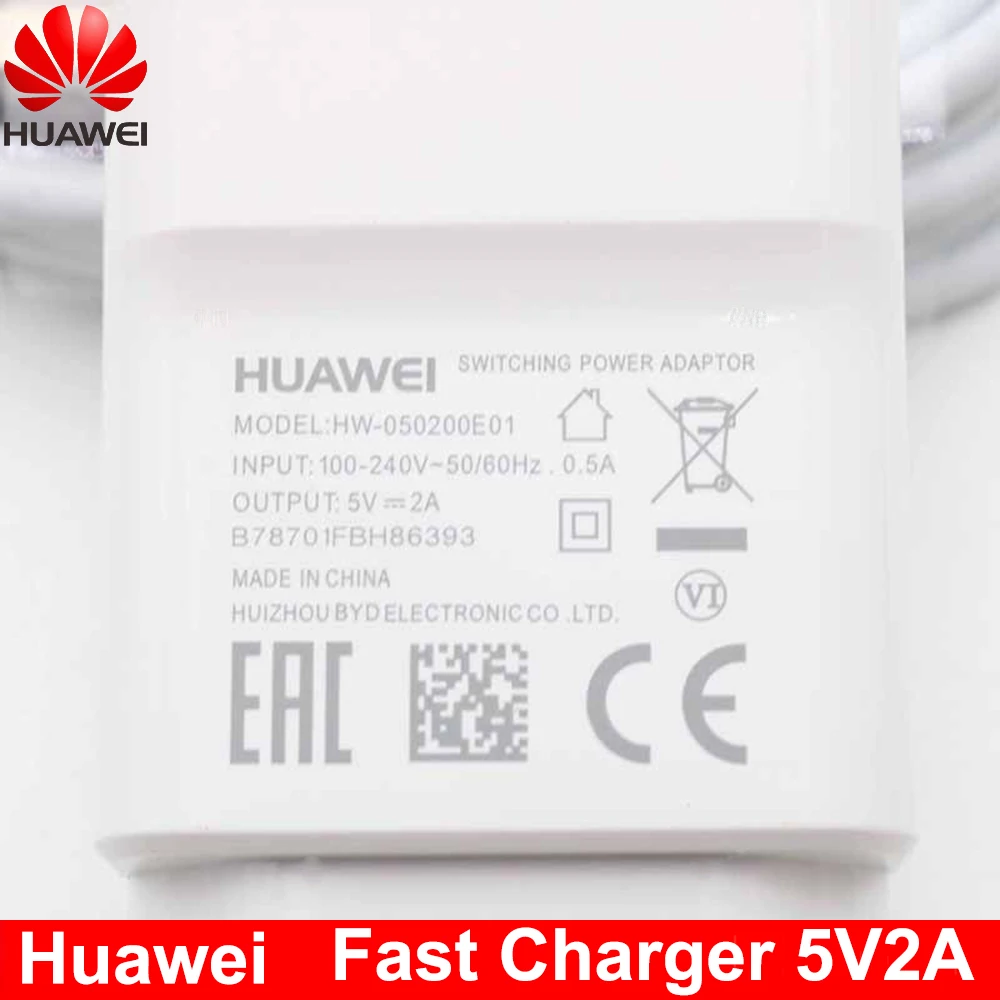 Быстрое зарядное устройство Huawei 5В 2A Mate 10 Lite оригинальный зарядный кабель с