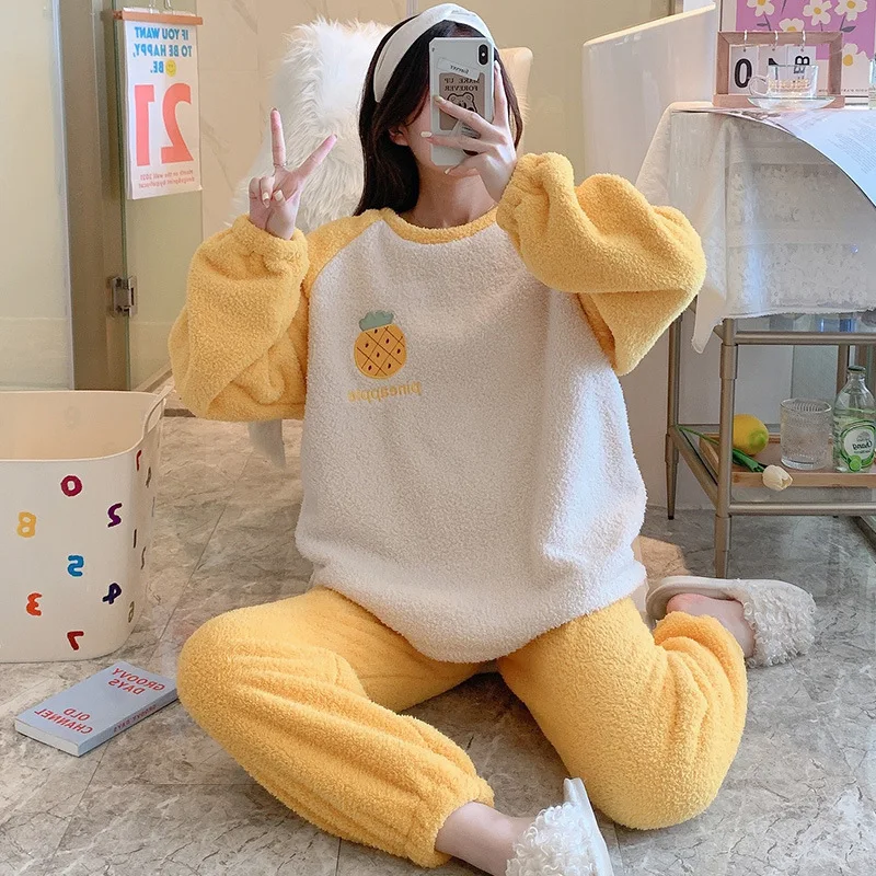 Sweet Pajamas Set Women Splicing Coloe Round Neck Vetement De Nuit Femme Strawberry Watermelon Pineapple Animal Printed Pajamas
Sweet Pajamas Set Women Splicing Coloe Round Neck Vetement De Nuit Femme Strawberry Watermelon Pineapple Animal Printed Pajamas