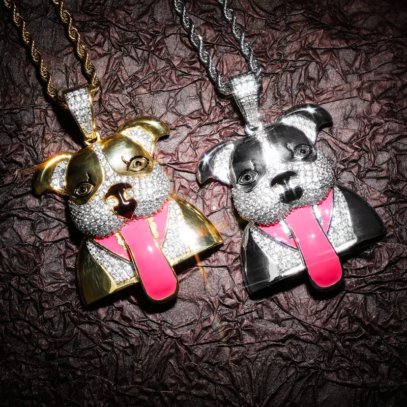 Hip Hop Micro Paved AAA+ Cubic Zirconia Iced Out Bling Tongue Dog Pendants Necklace for Men Women Jewelry Gold Silver Color
Hip Hop Micro Paved AAA+ Cubic Zirconia Iced Out Bling Tongue Dog Pendants Necklace for Men Women Jewelry Gold Silver Color