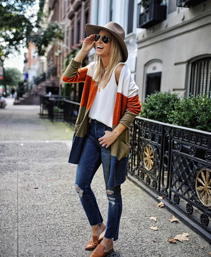 Autumn Knitted Sweater Cardigan Coats 2020 Women's Coat Long Sleeve Slim Straight Color Block Open Long Jacket Tops With Pocket
Autumn Knitted Sweater Cardigan Coats 2020 Women's Coat Long Sleeve Slim Straight Color Block Open Long Jacket Tops With Pocket