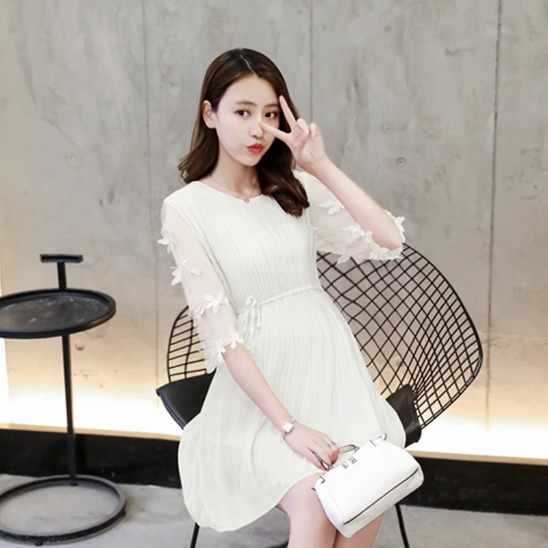 Maternity Dress Chiffon Summer Dress 2019 New Fashion Mid-long Spring Blouse Short Sleeves Summer Skirt
Maternity Dress Chiffon Summer Dress 2019 New Fashion Mid-long Spring Blouse Short Sleeves Summer Skirt