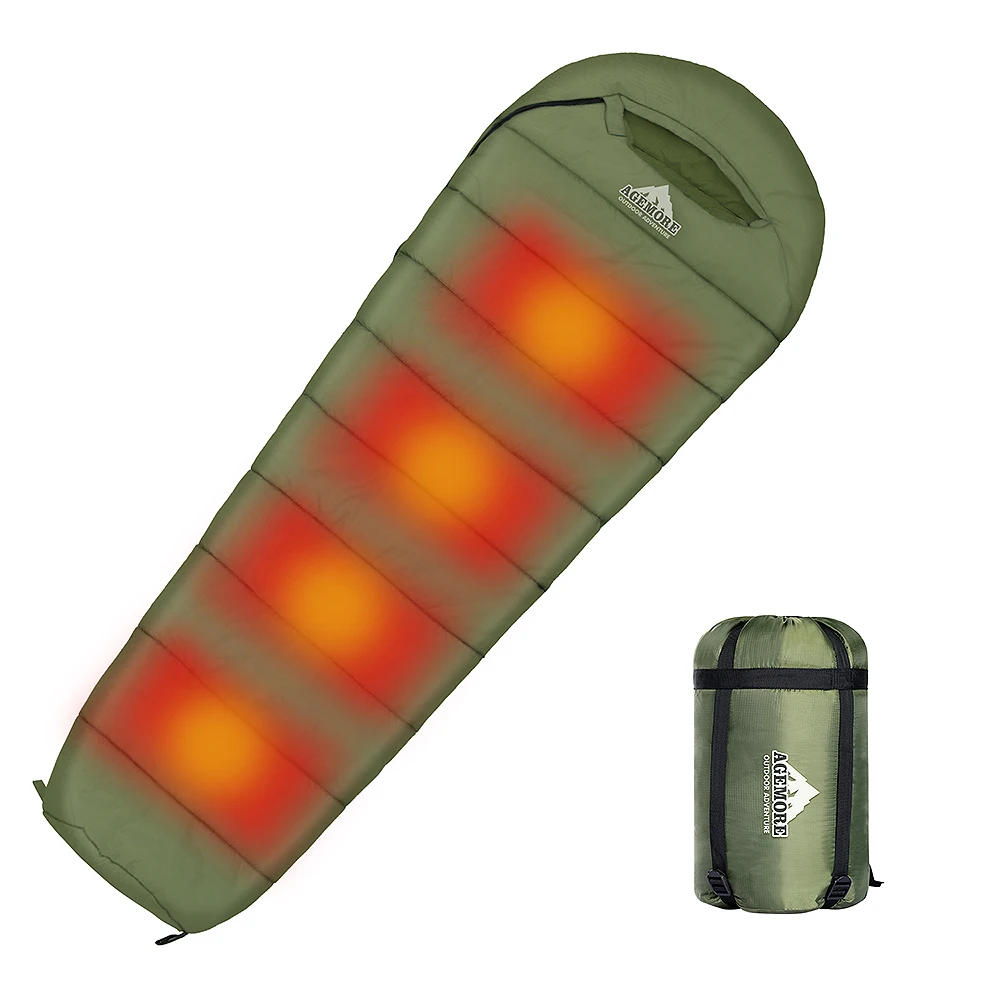 Agemore 220x80cm Mummy Winter Sleeping Bag Cotton Electrical Heated Sleeping Bag Outdoor Traveling Sleeping Bag Waterproof
Agemore 220x80cm Mummy Winter Sleeping Bag Cotton Electrical Heated Sleeping Bag Outdoor Traveling Sleeping Bag Waterproof