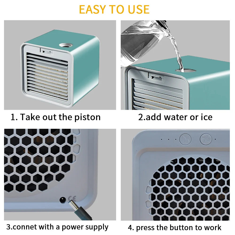 Portable Mini Air Conditioner Fan Personal Space Air Cooler Home Air Conditioning Humidifier Usb Air Cooling Fan for Home Office
Portable Mini Air Conditioner Fan Personal Space Air Cooler Home Air Conditioning Humidifier Usb Air Cooling Fan for Home Office