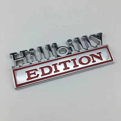 1X 3D Хром Черный Красный эмблема АБС значок Hillbilly EDITION автомобильный хвост боковая