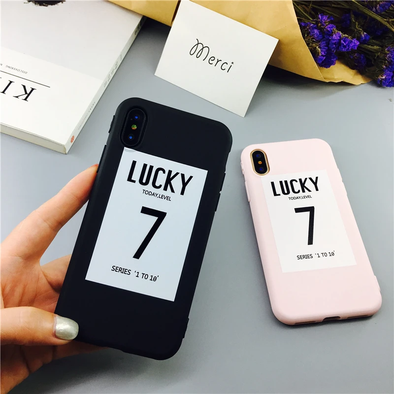 Для Apple iPhone 11 Pro XS Max Lucky 7 телефон для пары влюбленных чехол X XR 8 Plus Повседневный