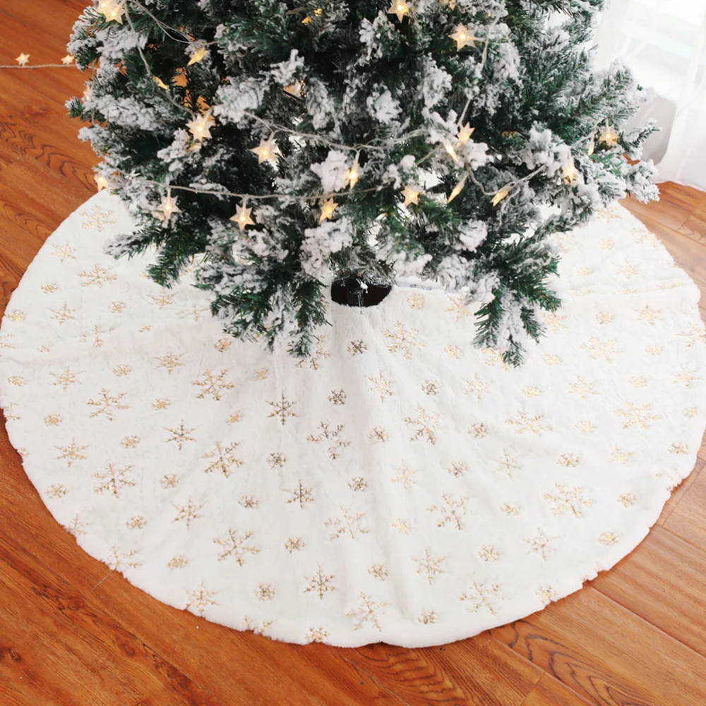 90cm Round Christmas Tree Foot Carpet High-grade Plush Beads Embroidered Christmas Tree Skirt Xmas Tree Apron Home Party Decorat
90cm Round Christmas Tree Foot Carpet High-grade Plush Beads Embroidered Christmas Tree Skirt Xmas Tree Apron Home Party Decorat