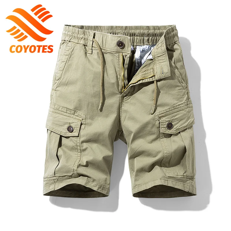 COYOTES 2021 Men's Multi Pocket Hip Hop Short Pants Summer Solid Color Fashion Cotton Casual Breeches Cargo Shorts Men Clothing
COYOTES 2021 Men's Multi Pocket Hip Hop Short Pants Summer Solid Color Fashion Cotton Casual Breeches Cargo Shorts Men Clothing