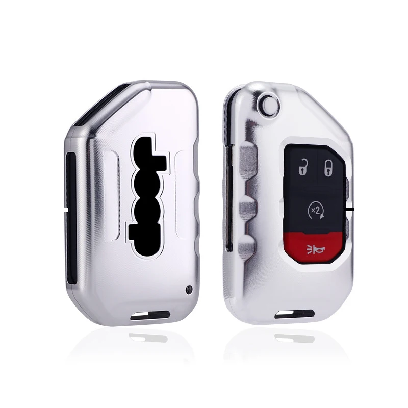 New Aluminium Alloy Car Key Case Cover For Jeep Wrangler JL Rubicon 2018 2019 Gladiator JT 2020 L494 flip Key holder Accessories 
New Aluminium Alloy Car Key Case Cover For Jeep Wrangler JL Rubicon 2018 2019 Gladiator JT 2020 L494 flip Key holder Accessories