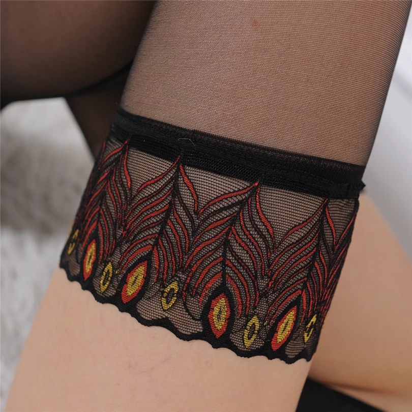 Women Sexy Stockings Lingerie Porno Stripe Lace Elastic Retro Peacock Stockings Tights Thigh Sheer Embroidery Pantyhose Sexy A20
Women Sexy Stockings Lingerie Porno Stripe Lace Elastic Retro Peacock Stockings Tights Thigh Sheer Embroidery Pantyhose Sexy A20