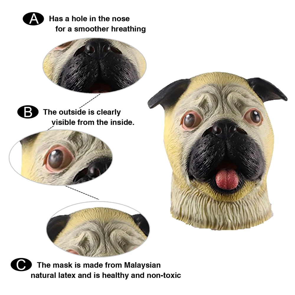 Waylike Halloween Hippie Dog Mask Latex Animal Mask Party Costumes Theater Halloween Party Mask
Waylike Halloween Hippie Dog Mask Latex Animal Mask Party Costumes Theater Halloween Party Mask