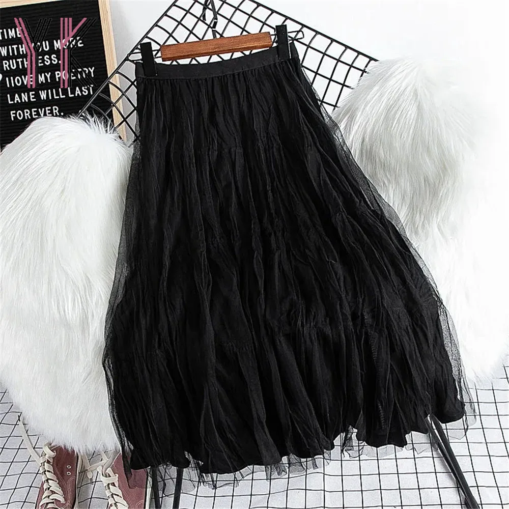 Both Sides Wear Pleated Mesh Stitching Elastic Band Midi Skirts Gothic Punk Dark Academia Skirts Loose Velvet Autumn Winter Saia
Both Sides Wear Pleated Mesh Stitching Elastic Band Midi Skirts Gothic Punk Dark Academia Skirts Loose Velvet Autumn Winter Saia