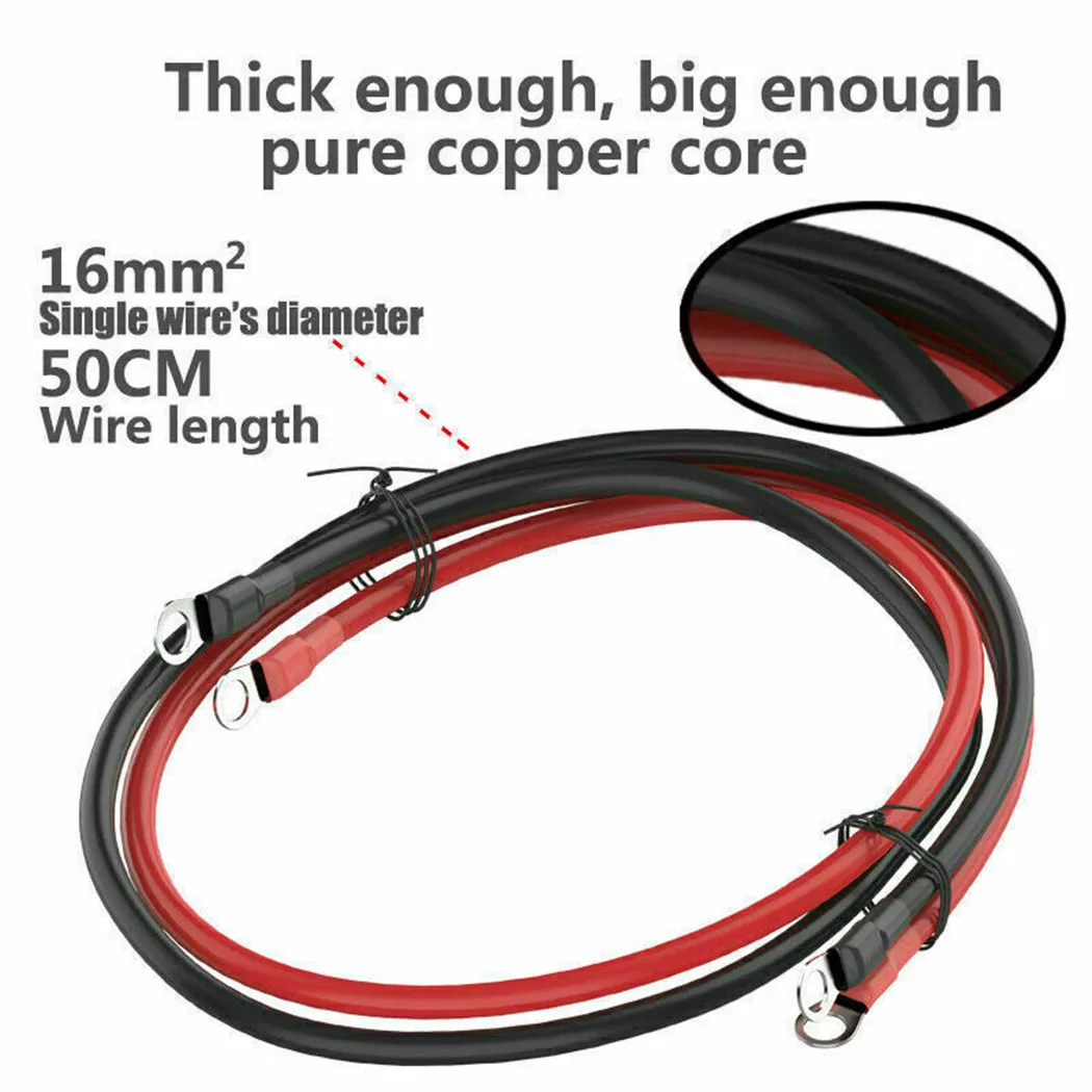 5AWG 100A Battery Cable Copper Cable Power Cable With Ring Eyelets Car Battery Cable Inverter Cables Ground Wires
5AWG 100A Battery Cable Copper Cable Power Cable With Ring Eyelets Car Battery Cable Inverter Cables Ground Wires