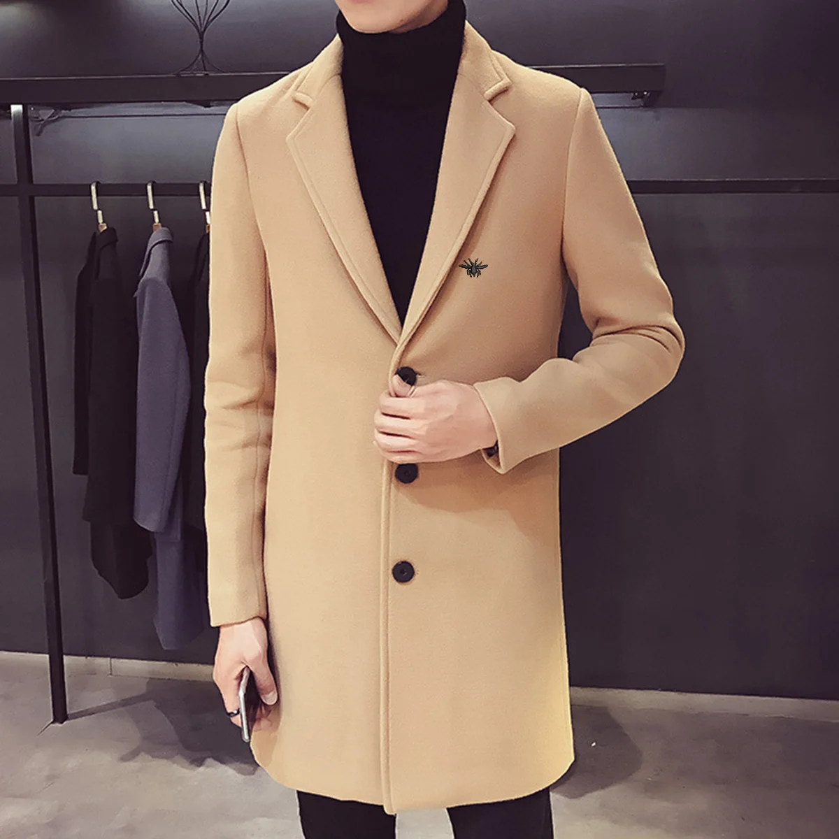 2021 FW Men Wool Blends CD Spider embroidery Mens Casual Business Trench Coat Leisure Overcoat Male Blends Dust Coats Jackets
2021 FW Men Wool Blends CD Spider embroidery Mens Casual Business Trench Coat Leisure Overcoat Male Blends Dust Coats Jackets